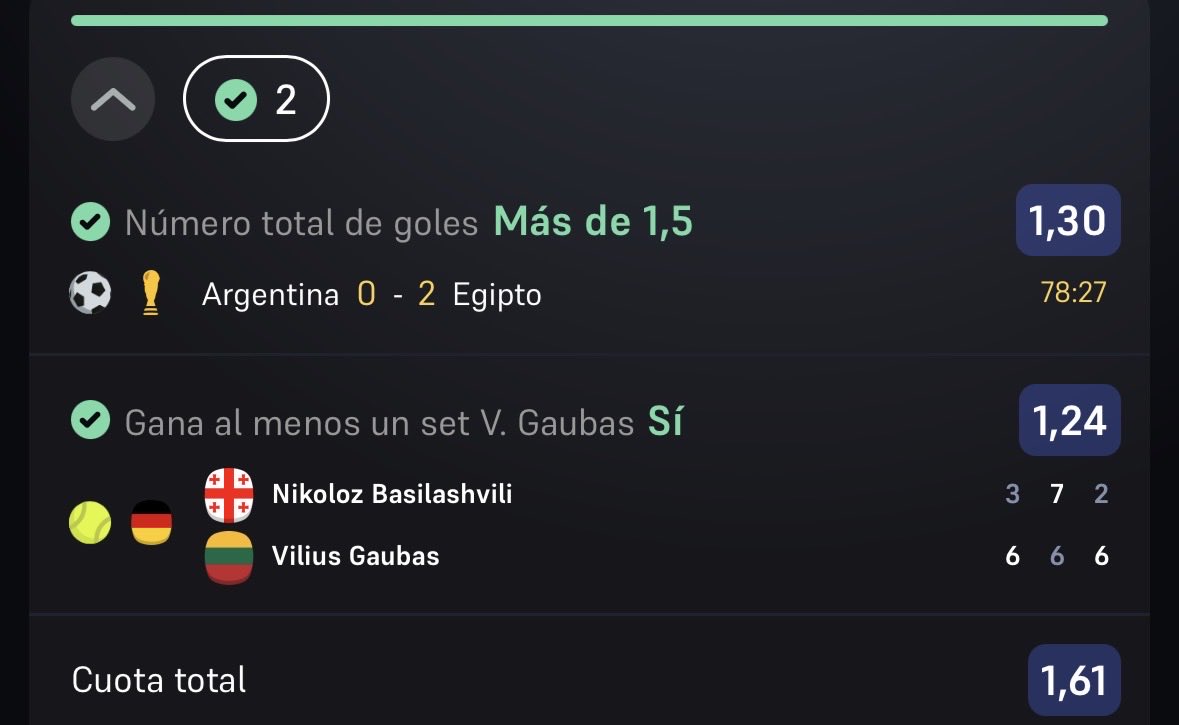 DuckzyBets's tweet photo. 🔥🔥 BOOOOM 🔥🔥

STAKE 5 CUOTA 1,61 ✅✅✅✅✅✅

Os dije que era un regalo para todos y encima GRATIS

Cerramos el día con: 

STAKE 5 cuota 1,56 (nulo comesaña, 1,43) ✅✅✅✅
STAKE 5 cuota 1,61 ✅✅✅✅

Y todo aquí 👇

 https://t.co/1NNyVB5817 https://t.co/Sk2l0i85Pw