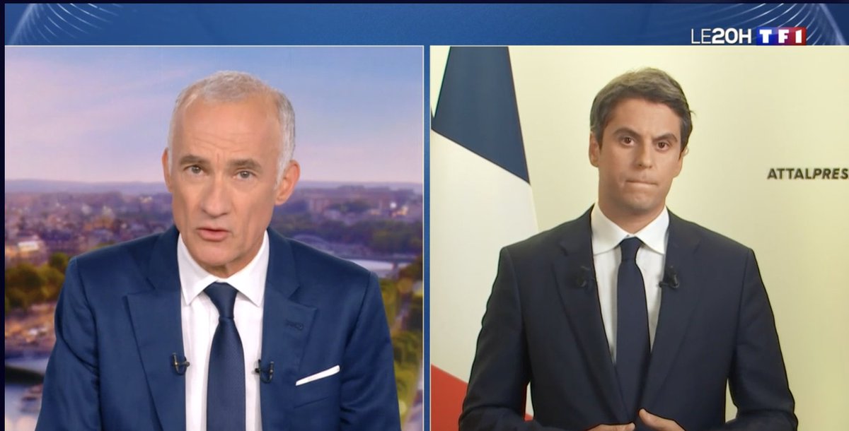 tcabarrus's tweet photo. "On a une candidate à la Présidentielle qui a été condamnée deux fois à de la prison ferme pour détournement de fonds publics!..."
(Gabriel Attal) https://t.co/FQpJBjp6Dw