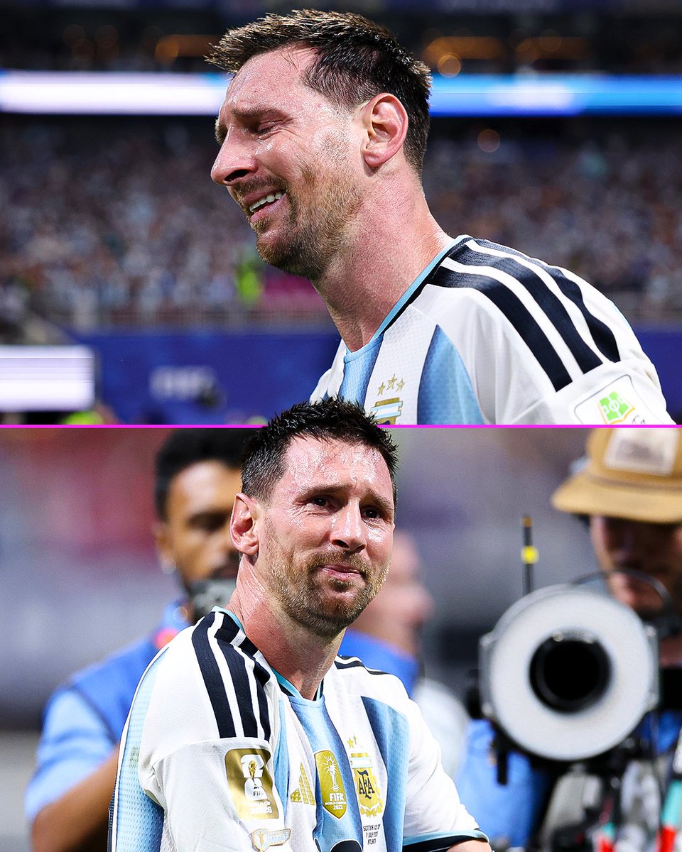 footballontnt's tweet photo. Lionel Messi was in tears after Argentina completed an incredible comeback 🥹 https://t.co/WVDe5dVWOA