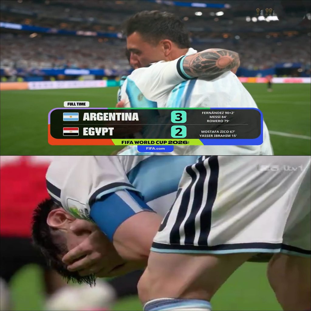 CockRoch_JP's tweet photo. メッシが歓喜の涙🇦🇷✨

敗退寸前まで追い込まれたアルゼンチン。

それでも試合終盤に大逆転勝利を飾り、メッシは感情を抑えきれず涙を流す。 https://t.co/Cixr4Z1kRb