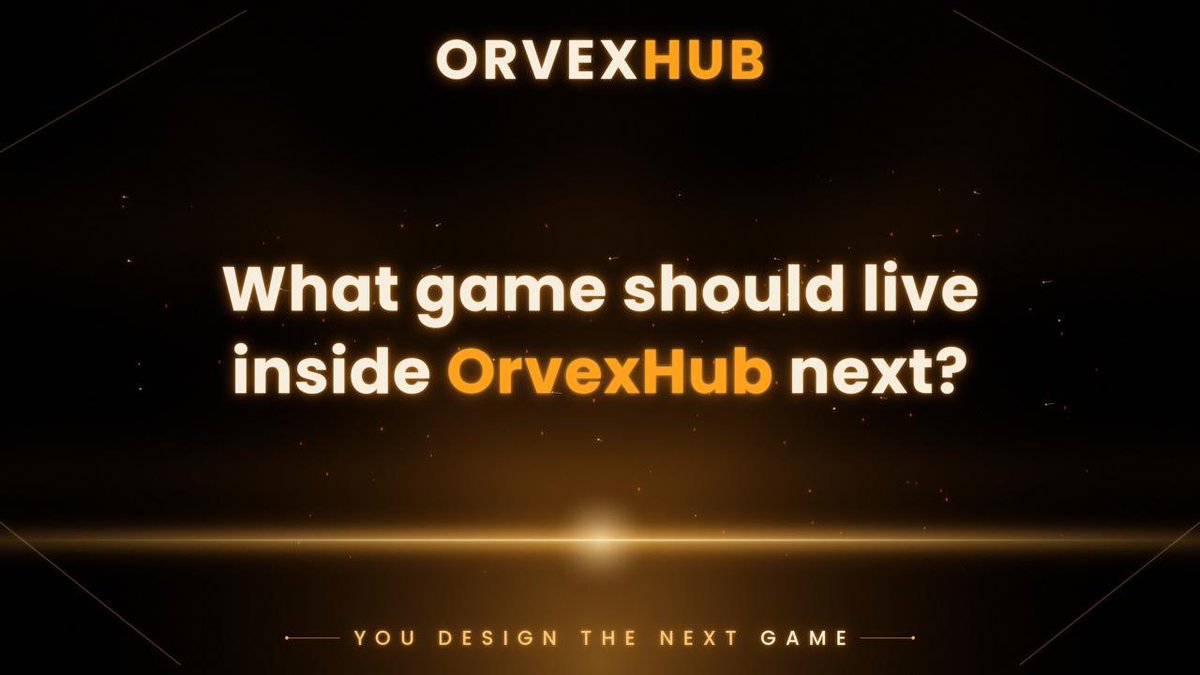 orvexhub's tweet photo. Most projects tell you what they're building. 

Today, you tell us.
  
One question:
What game should live inside OrvexHub next?
  
📝Comment it. Any format, any level of chaos — clan wars, high-stakes, skill, luck, pure degen. If it's fun, it's in the running.
  
In 24 hours we lock the 25 sharpest ideas — all 25 get rewarded.
The one we actually build - Its creator takes the GRAND PRIZE: $ORVX worth $500 at TGE.
  
Sit with that for a second. One comment could put your idea, your name, and $500 inside the fastest-growing community on Solana.