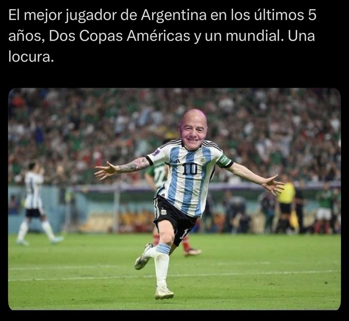 SoldadoBenjamin's tweet photo. @GabrielBoric NOOO MI PRESI, qué dice? si le anularon un gol a Egipto por la misma falta que hizo después Argentina, y les marcaron el 3 a 2. https://t.co/B5ZkU1rw4A