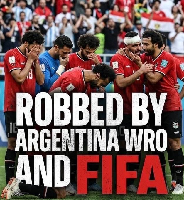 Its_ereko's tweet photo. 🚨 ABSOLUTELY SCANDALAS 🚨
 
Egypt didn't just play against Argentina today; they played against the referee and FIFA. A masterclass in how to ruin a tournament. Disgraceful https://t.co/2l5PdbIgmS