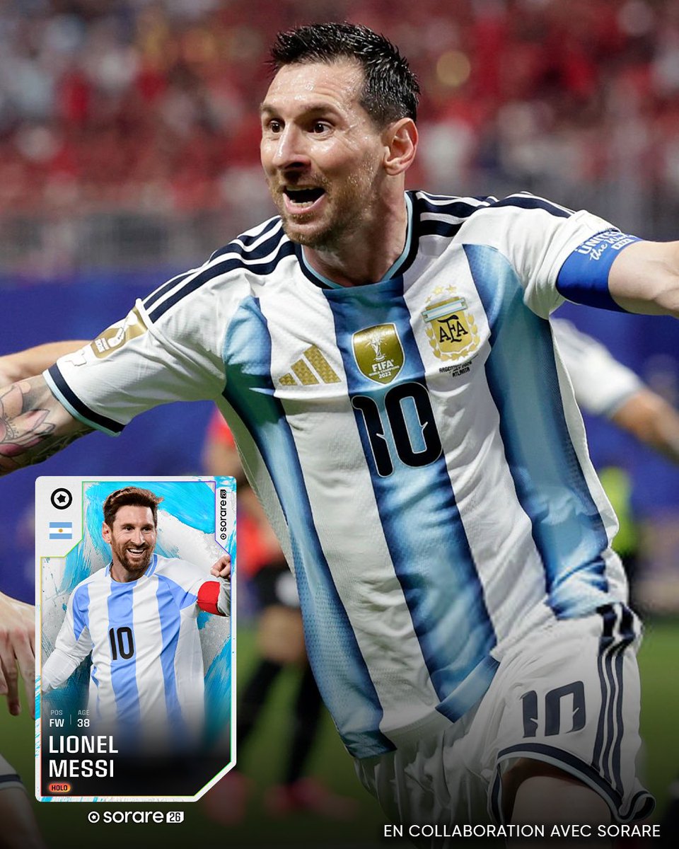 ActuFoot_'s tweet photo. MAIS QU’EST-CE QUE SERAIT L’ARGENTINE SANS MESSI ? 🇦🇷😱

Auteur d’un but et d’une passe décisive lors de la remontada face à l’Égypte, il a obtenu la note de 96/100 sur @Sorare. 👏

Il a été élu HOMME DU MATCH. 🎖️

🎯 MEILLEUR PASSEUR DE L’HISTOIRE DES COUPE DU MONDE

⚽️ MEILLEUR BUTEUR DE L’HISTOIRE DES COUPE DU MONDE

🤩 TOUJOURS LÀ POUR PRENDRE SON DEUXI��ME MONDIAL

Le mode COLORS pour la Coupe du monde est désormais disponible sur @Sorare. 😁

🔗 Pour retrouver sa carte sur Sorare, c'est ici 
👉 https://t.co/C3iLdISYrJ