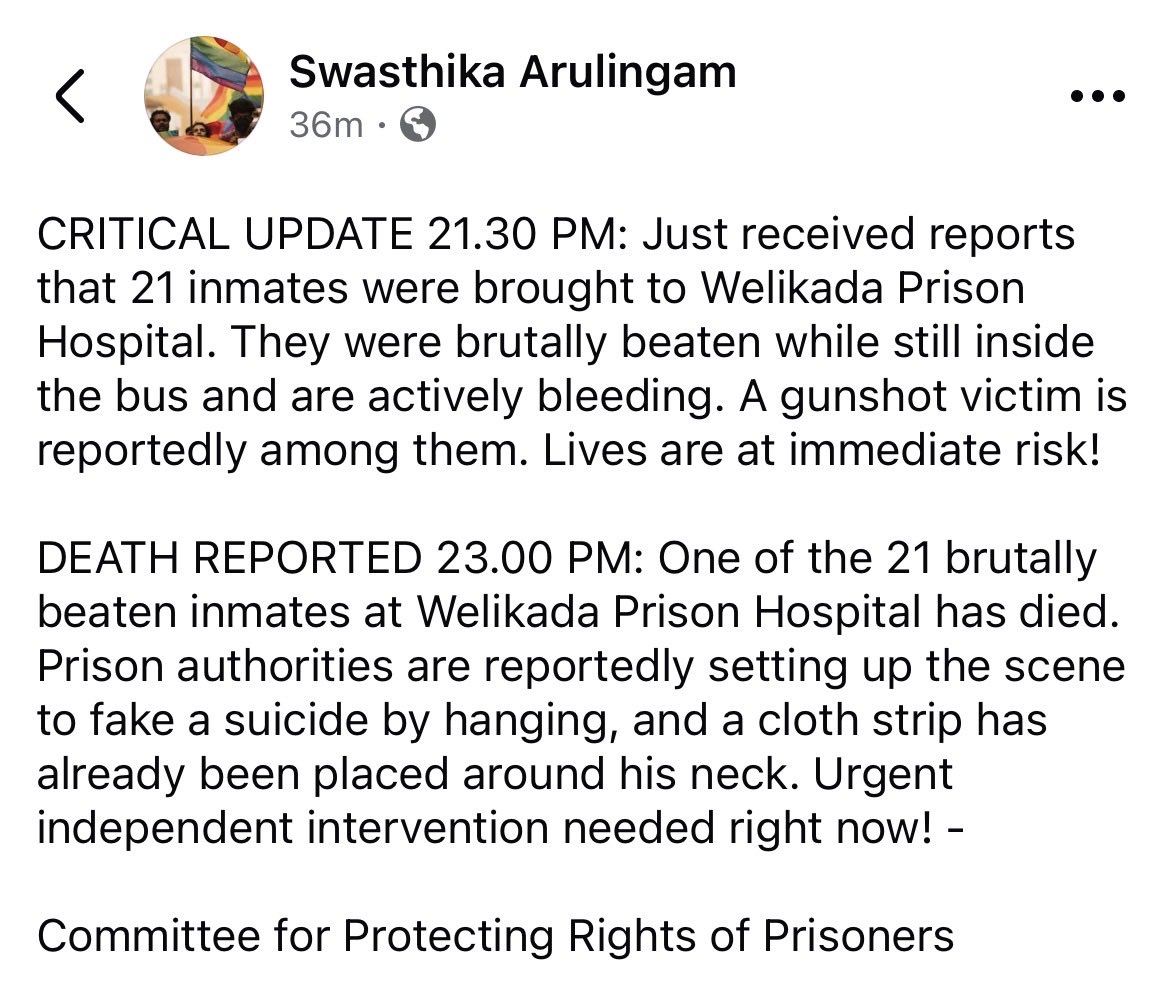 ampanai's tweet photo. Asking #Eelam #Tamil to cohabit under #LKA is enabling #TamilGenocide 

Denying #RightToSelfdetermination is also crime against humanity! 

#NegomboPrison https://t.co/HafrpxXybf
