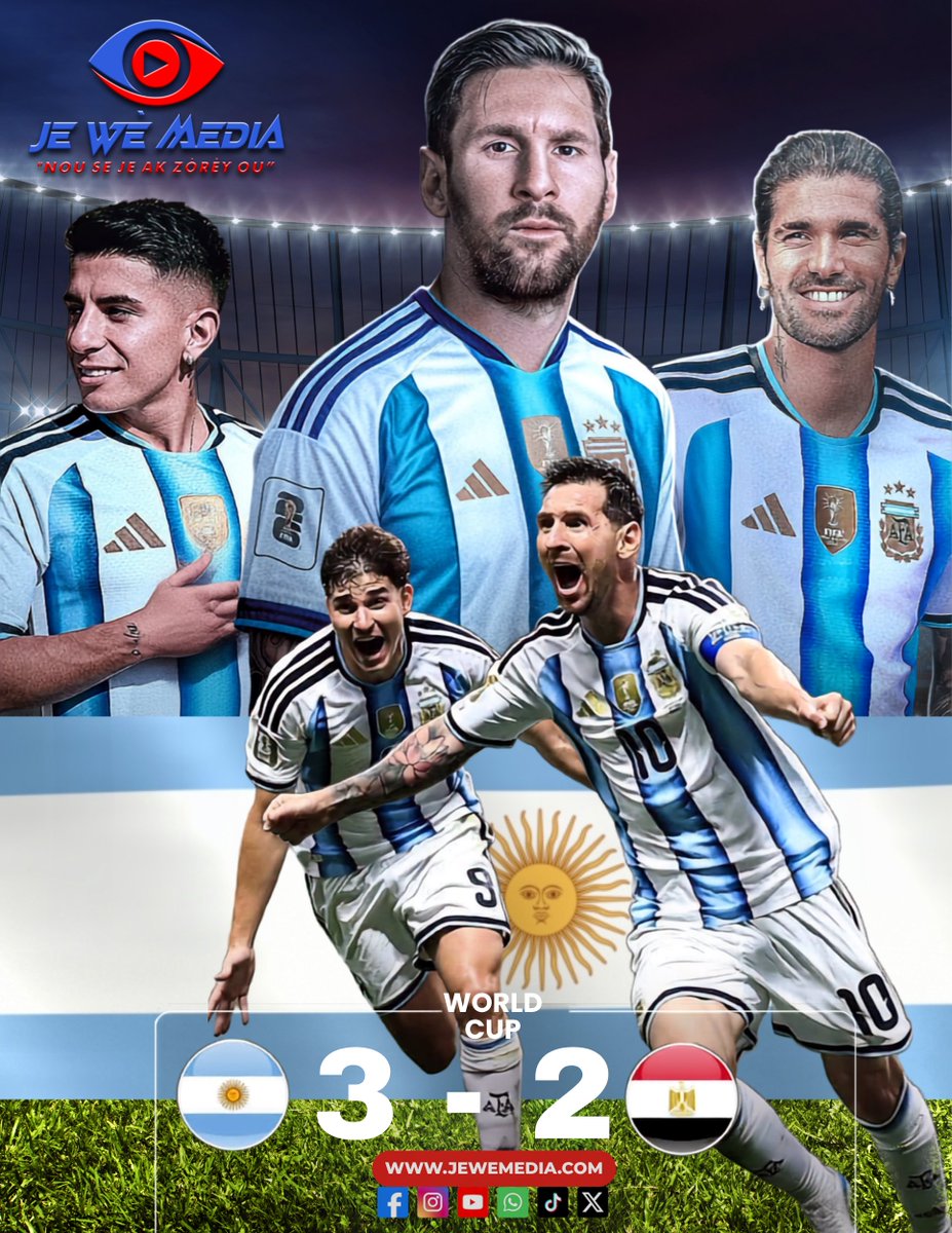 WanshyD's tweet photo. Match fou entre l’argentine et l’égypte!
Messi:GOAT!!!
#jewemedia #messi #argentina #worldcup
@followers Leo Messi https://t.co/gr1NOMM0lu