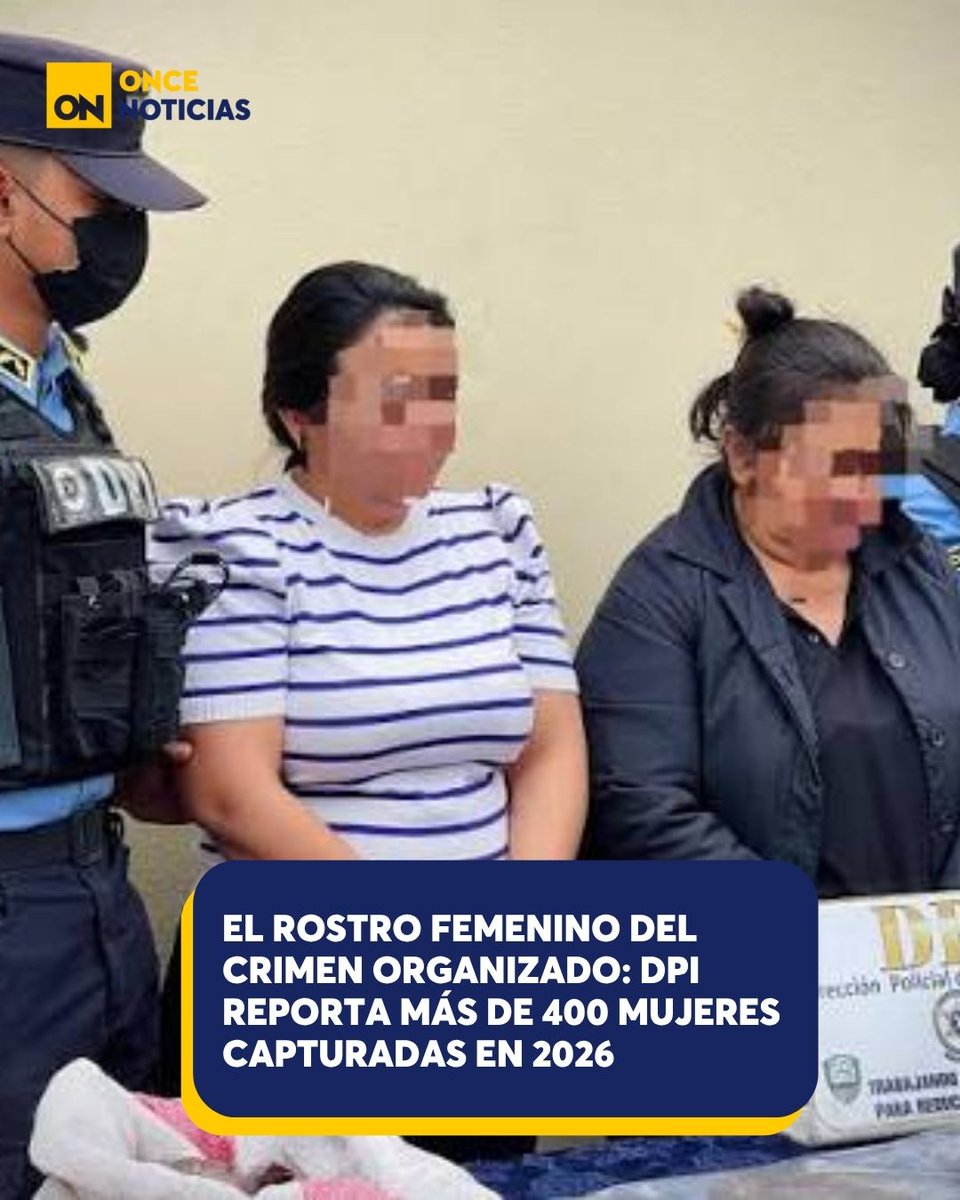 canal11hn's tweet photo. 🟡| Esta tendencia evidencia un incremento en la participación en actividades ilícitas, principalmente en el narcomenudeo.

Detalles aquí👉 https://t.co/stbLbj3Jgn

#Honduras #MujeresNarco #Capturas https://t.co/8gir0HZmnk