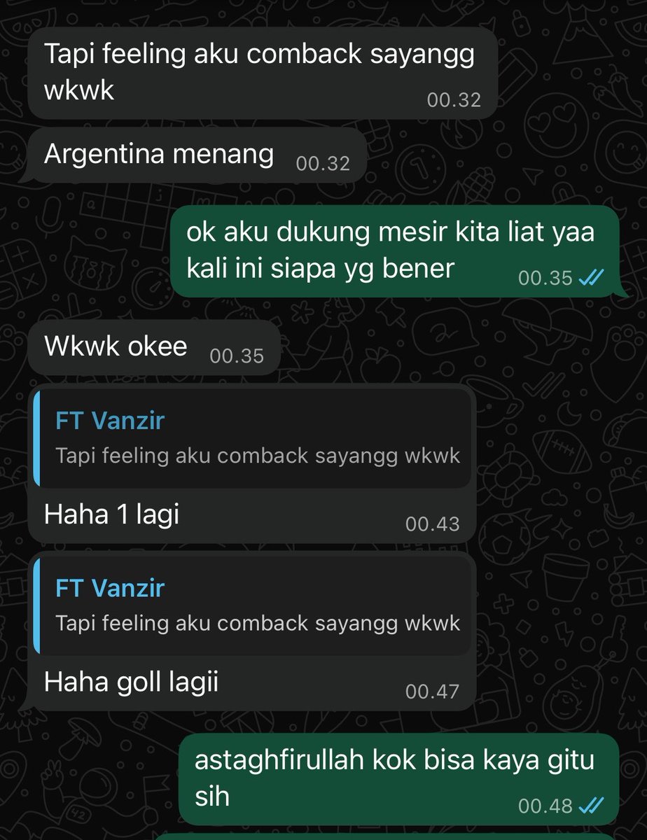 putoktv_'s tweet photo. tengah malem bukannya tidur malah bingung kok bisa dlm 20 menit comeback masukin 3 goal 🫩👏

Argentina vs Egypt = what a match! 🔥 https://t.co/tF3aPUpemA