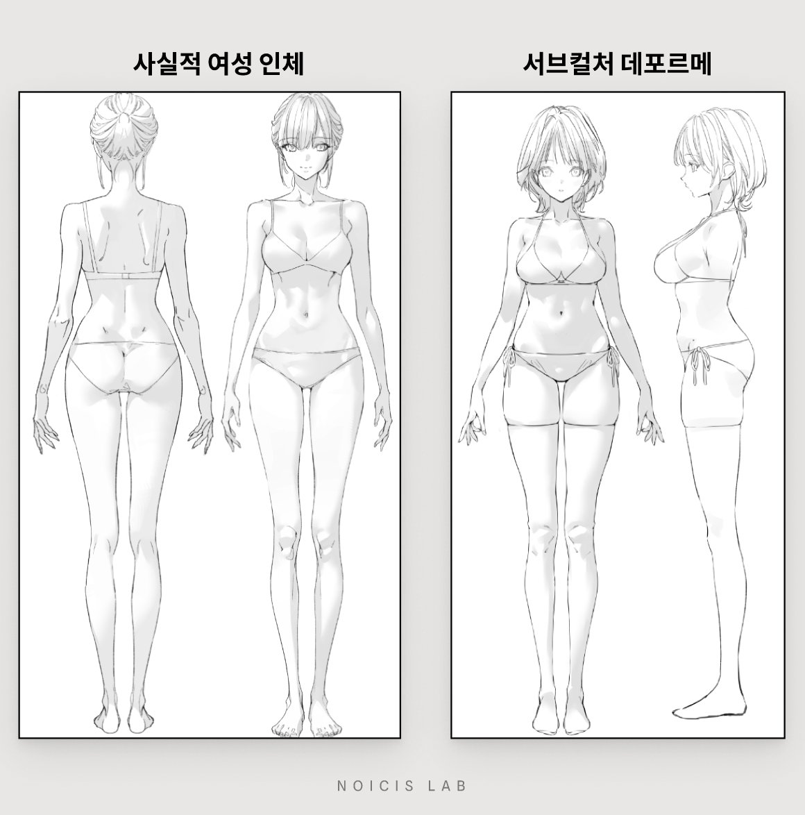 NOICIS_LAB's tweet photo. <서브컬처식 미소녀>를 예쁘게 그리기 위해서는
오히려 해부학 지식이 방해가 되기도!?

뭐가 다른지는 타래로⬇️ https://t.co/09DUgnnaQw