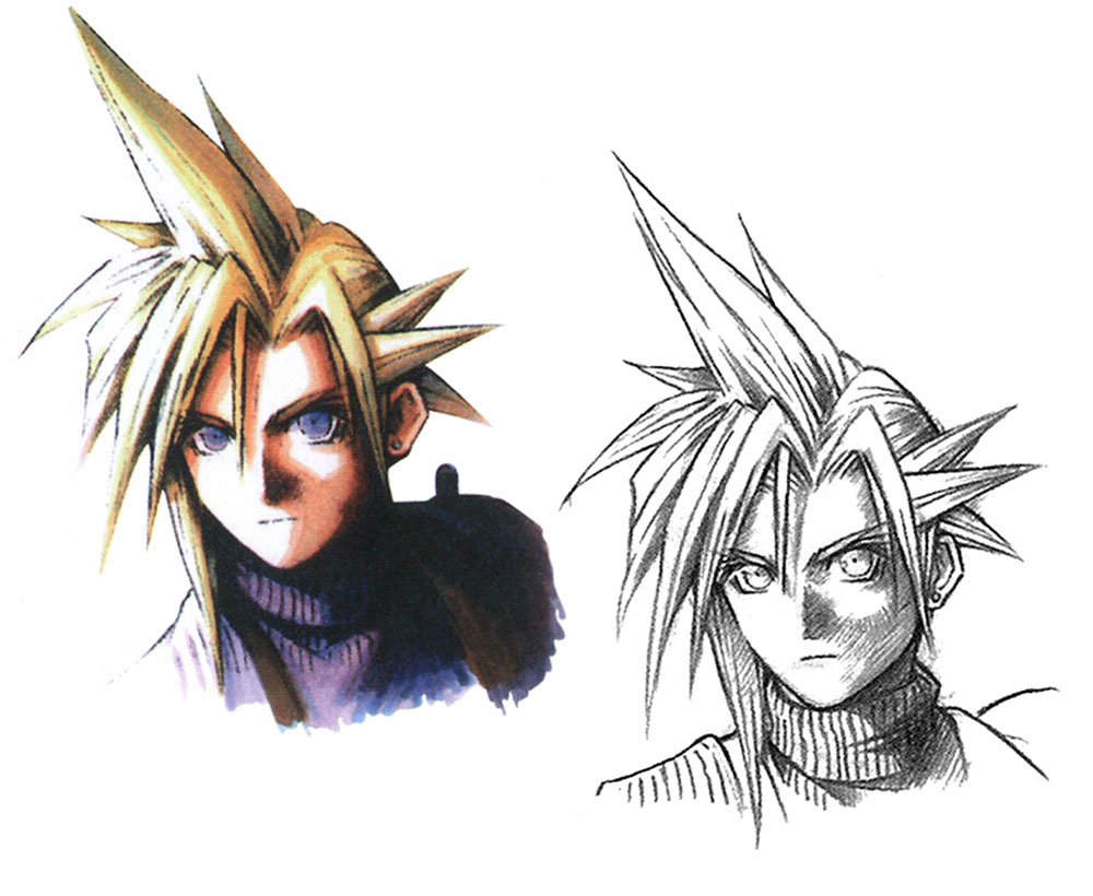 callsignDuster's tweet photo. today i found out cloud has a different character portrait in the nibelheim flashback (left) compared to the rest of the game (right) https://t.co/R32gG4V0QD