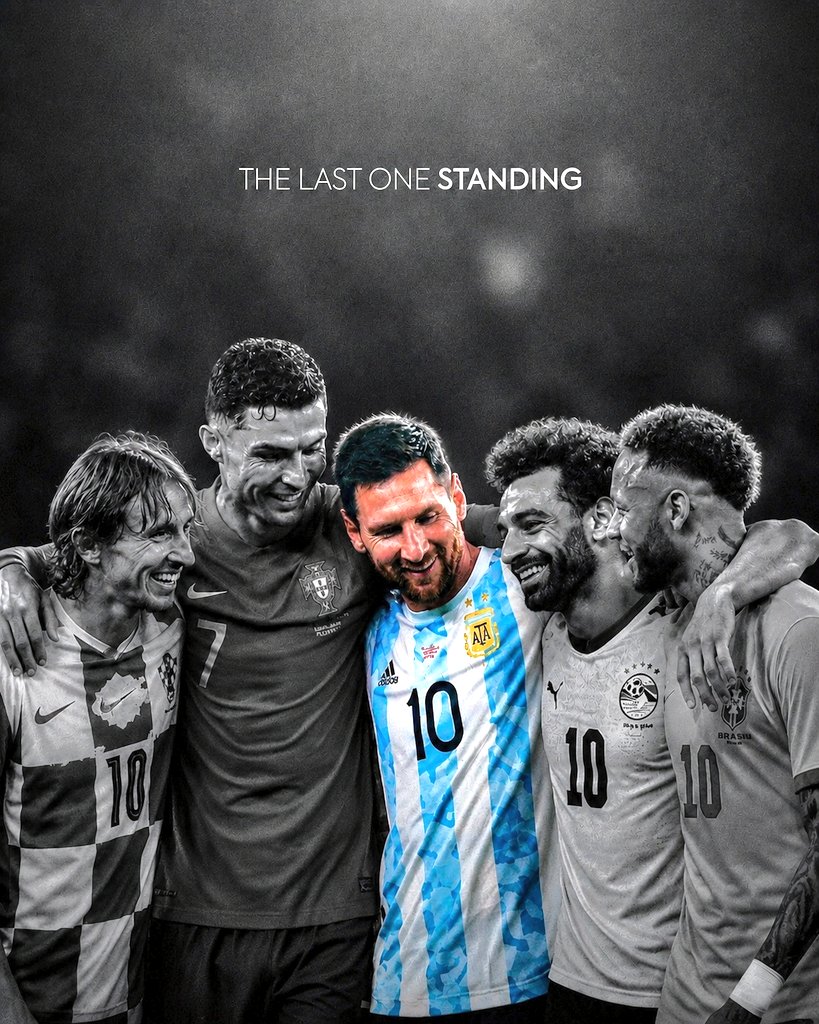 ThaEuropeanLad's tweet photo. End of an era.... 

Modric 🇭🇷
Neymar 🇧🇷 
Ronaldo 🇵🇹
Salah 🇪🇬

Lionel Messi is the last man standing 🇦🇷🐐 https://t.co/aJqbRx96aj