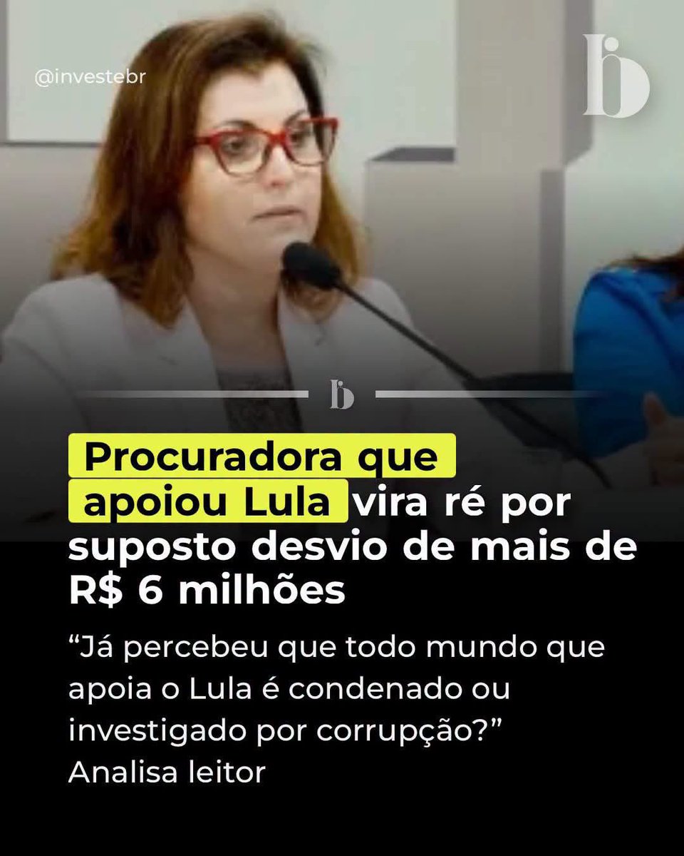 SueliRizzi3's tweet photo. Ministros do STJ aceitaram denúncia que atribui a Margaret Matos de Carvalho o uso irregular de verbas provenientes de acordo firmado com o Itaú. 
Todo mundo que apoia o Lula é condenado ou investigado por corrupção. https://t.co/yGvvXrO51Z