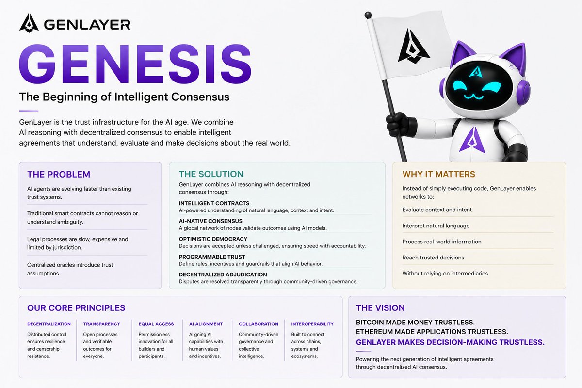 NINJA____1's tweet photo. Let's talk about @GenLayer principles once again.

$7.5 million Seed funding was raised on August 20, 2024.

Almost 2 years have passed and its your time to check it out again 

@RuzgarFlns https://t.co/wTH2zLjpPJ