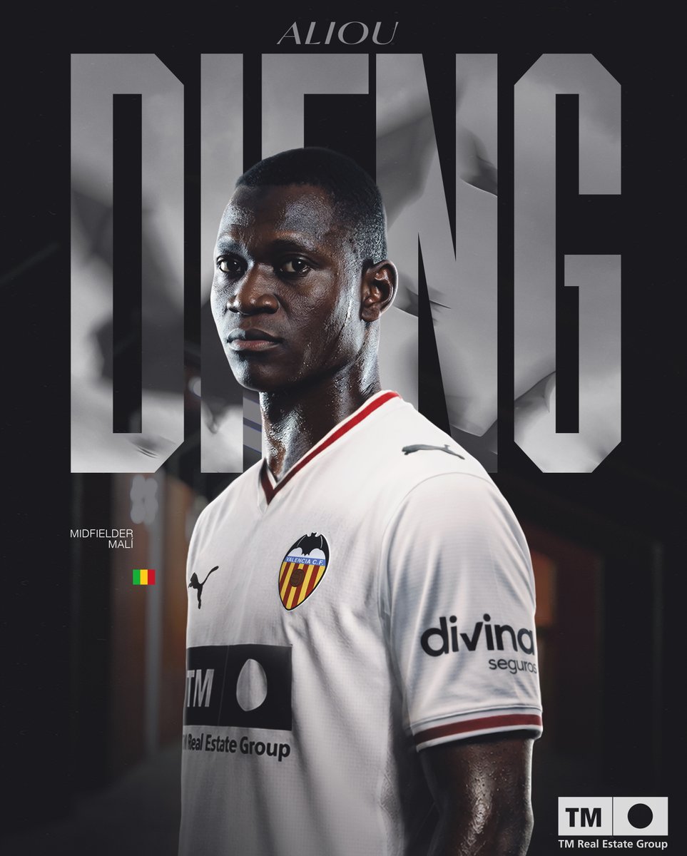 valenciacf's tweet photo. COMUNICADO OFICIAL | ALIOU DIENG 

#BenvingutDieng
#ADNVCF
