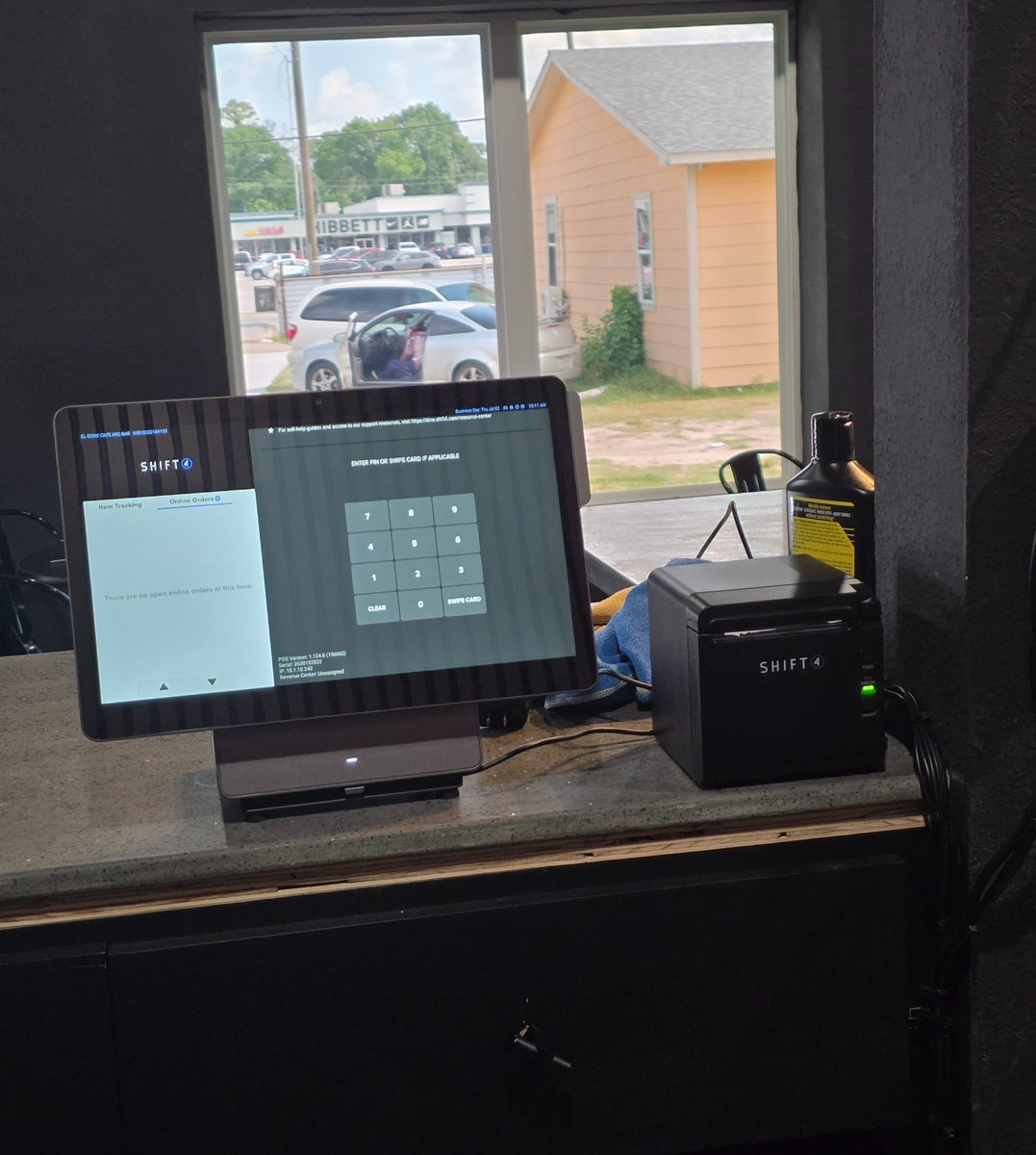 RJ_Shift4's tweet photo. EL OCHO CAFE AND BAR is now live with the best system. It was a great install and they loved the capabilities of @Shift4 Shift4Dine https://t.co/8yLrMzYgVz
