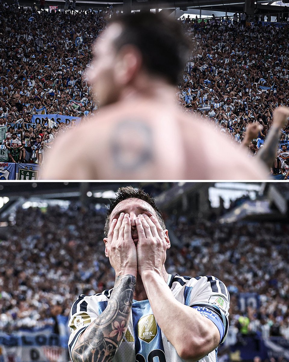 ESPNFC's tweet photo. 46 million Argentines on the shoulders of Leo Messi. https://t.co/Bk6XrETMvt