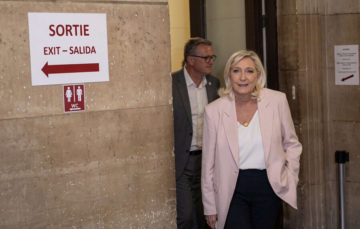 liz_churchill10's tweet photo. Unbelievable. French Courts have ruled that Marine Le Pen must wear an ankle monitor and said she can still run for President. France just turned her into an untouchable Martyr with GPS… https://t.co/QWr2bhPvem