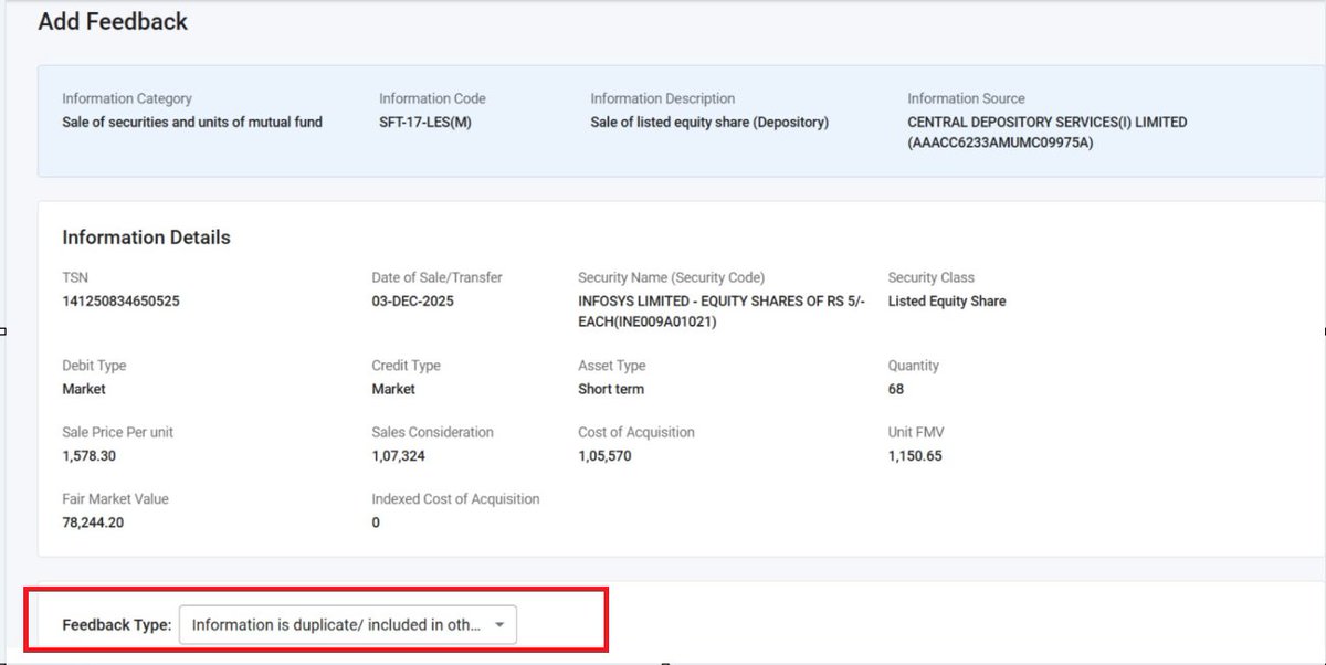 AbhasHalakhandi's tweet photo. Reporting of Buyback in ITR (Infosys and Others) for AY 26-27

📌Report buyback proceeds as Dividend u/s 2(22)(f) under Income from Other Sources.

📌Cost of shares will be claimed as capital loss -STCL/LTCL based upon holding period

📌If AIS shows it as Sale of Securities, give feedback -Information is duplicate/included in other information (i.e. included as Dividend)

Officially, from 01-10-2024 buyback consideration is treated as dividend u/s 2(22)(f), and for capital gain computation the consideration is taken as nil, resulting in capital loss