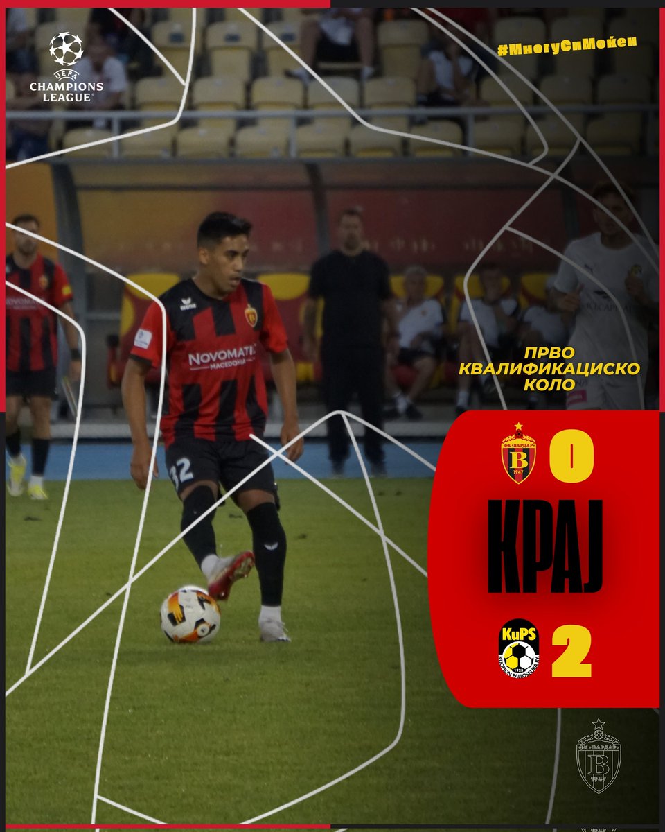 fkvardarad's tweet photo. FT' #VARDAR 0 VS 2 #KUPS
♥️🖤 https://t.co/wD8E2txMTH