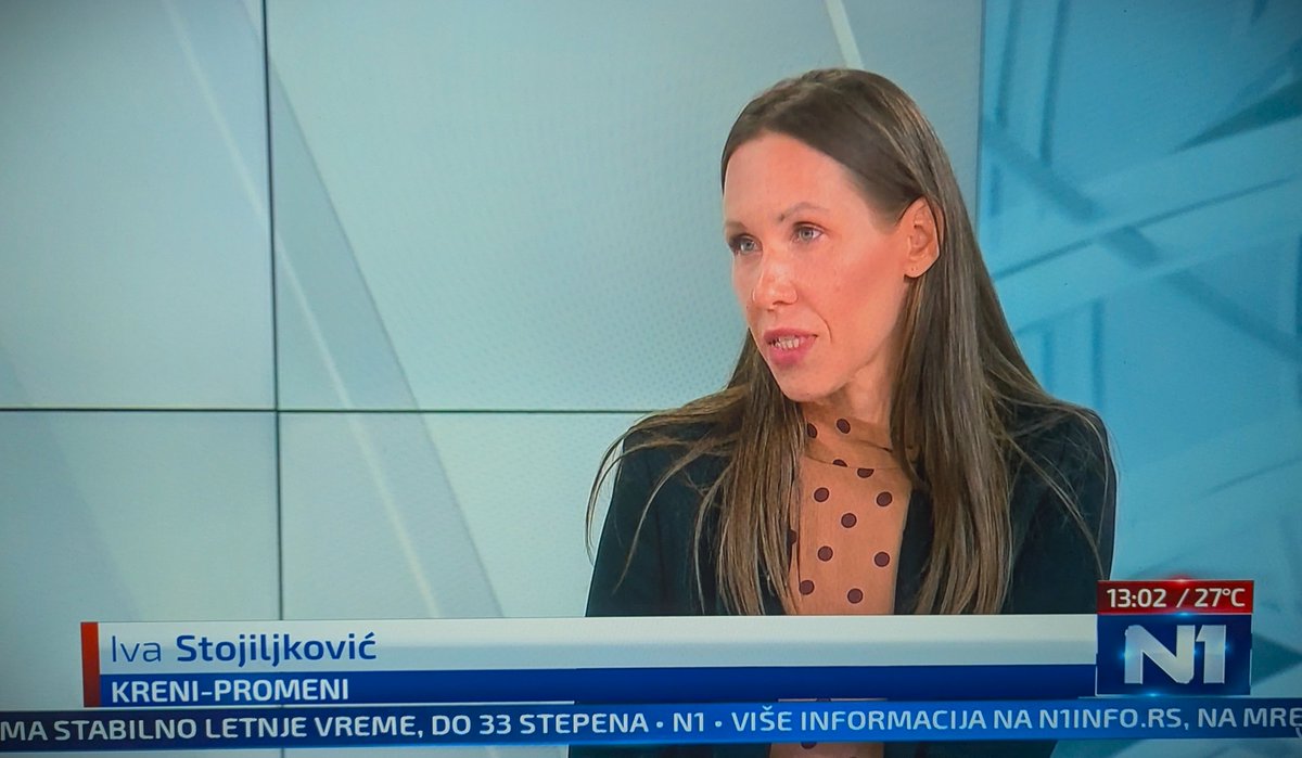 ivastojiljkovic's tweet photo. Danas sam gostovala na N1 usred dana, kad malo ko gleda.

Pričali smo o tome kako je dr Šapić sam sebi poverovao da je prevoz besplatan, pa ga četiri meseca nije platio prevoznicima. Ko s’ đavolom tikve sadi... svi znate, pa niste mnogo propustili.

Ono što ste propustili je  - da vidite kako sam ispala.