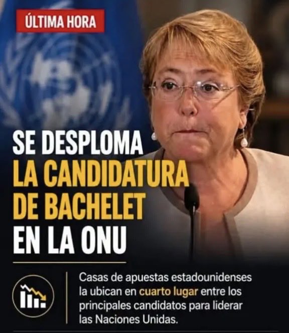 janomatusmc's tweet photo. TAN IRRELEVANTE ES LA @ONU_es QUE TIENEN A @mbachelet DE CANDIDATA.

Y ni Chile la apoya. https://t.co/TypwsmXIW1