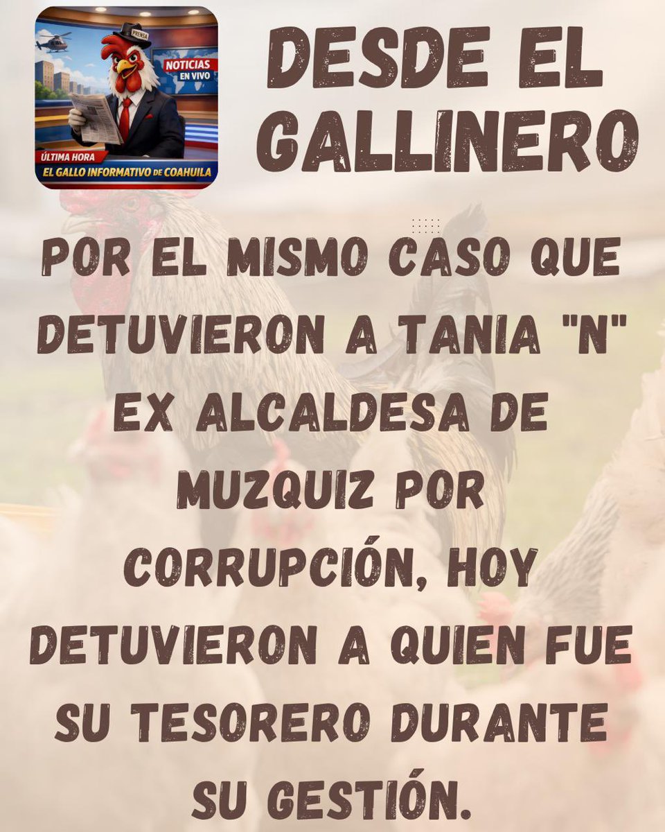 Galloinforma's tweet photo. Dentro de los procesos que se siguen por desvíos de recursos en Muzquiz, Coahuila cuando la morenista Tania Flores era alcaldesa, se detuvo también a quien fuera el tesorero en la administración. Autoridades señalan que se librarán más aprehensiones en contra de los responsables. https://t.co/hvyLT0iSHY