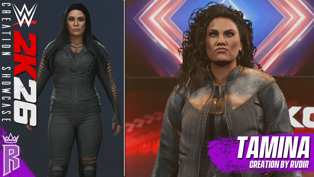 RevelleutionYT's tweet photo. WWE 2K26 Creation Showcase: Tamina #WWE2K26 #Tamina
https://t.co/dffyN6ndXZ https://t.co/LlMQWbNAQi