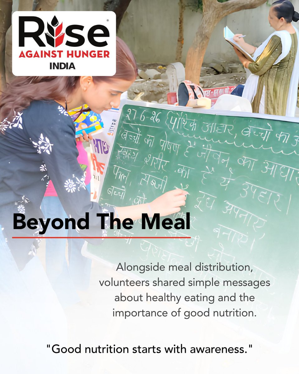 RiseIndia2030's tweet photo. As part of #PoshanMaah celebrations, we partnered with Gyan Adhar Welfare Society to serve nutritious meals to children and promote healthy eating through nutrition awareness sessions.
Join hands with us in working towards ending hunger and malnutrition.
#EndHunger #RAHI https://t.co/23uOLvTmX4