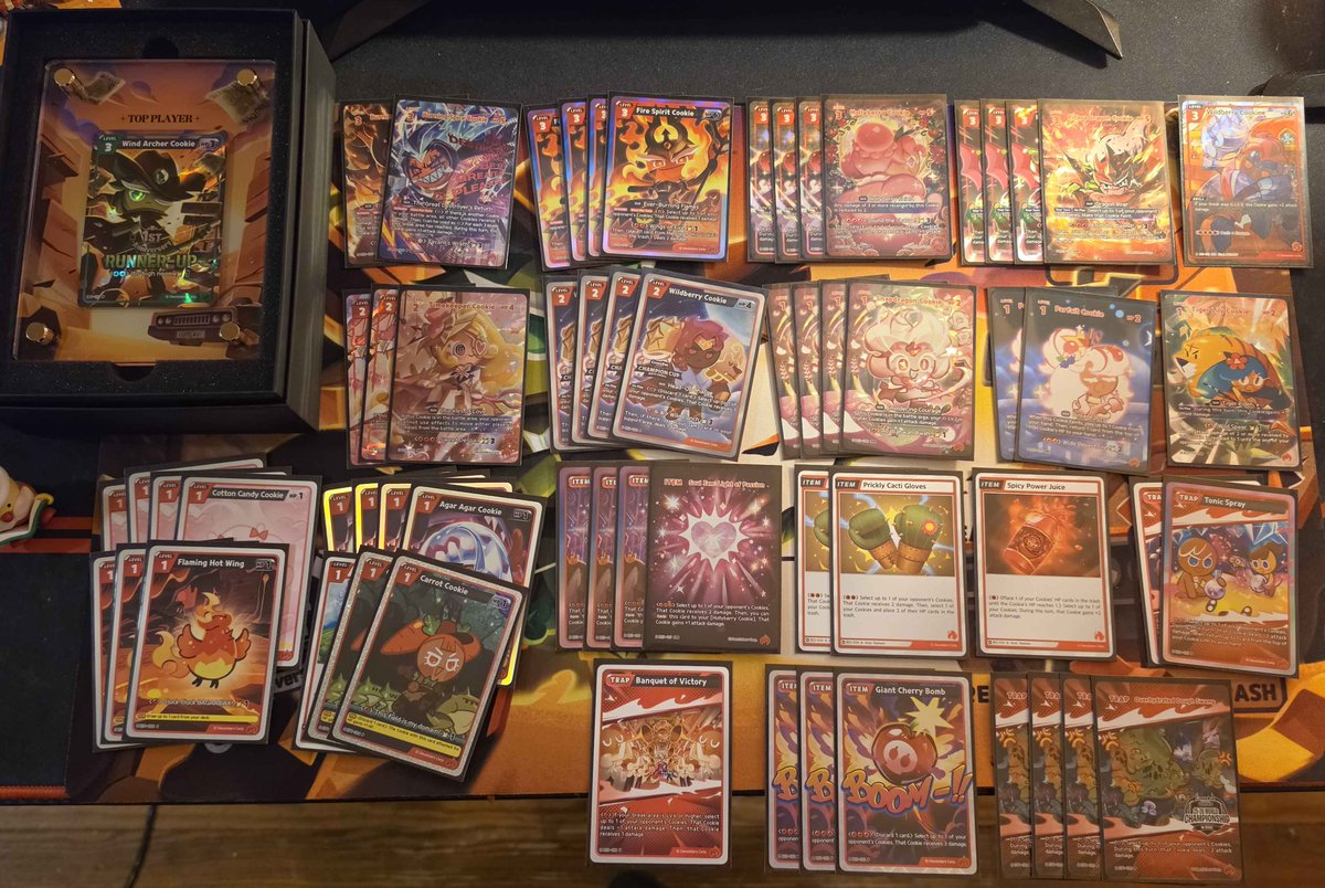 AlexRG794's tweet photo. 1st Anniversary Nationals | Cookie Run Braverse
@CRBraverseEN 
2nd Place 🥈|🔴Fire Spirit

🔴Fire Spirit ✅
🔵 Pure Vanilla ✅
🔴Fire Spirit ✅
🟢Arena ✅
🔴Fire Spirit ❌
🔵 Pure Vanilla ❌

T16 🟢Arena ✅✅
T8🟢Arena ✅✅
T4 🔵 Shadow Milk ✅✅
Finals 🟡 Millennial Tree ❌✅❌ https://t.co/eEMy9Kt1wu