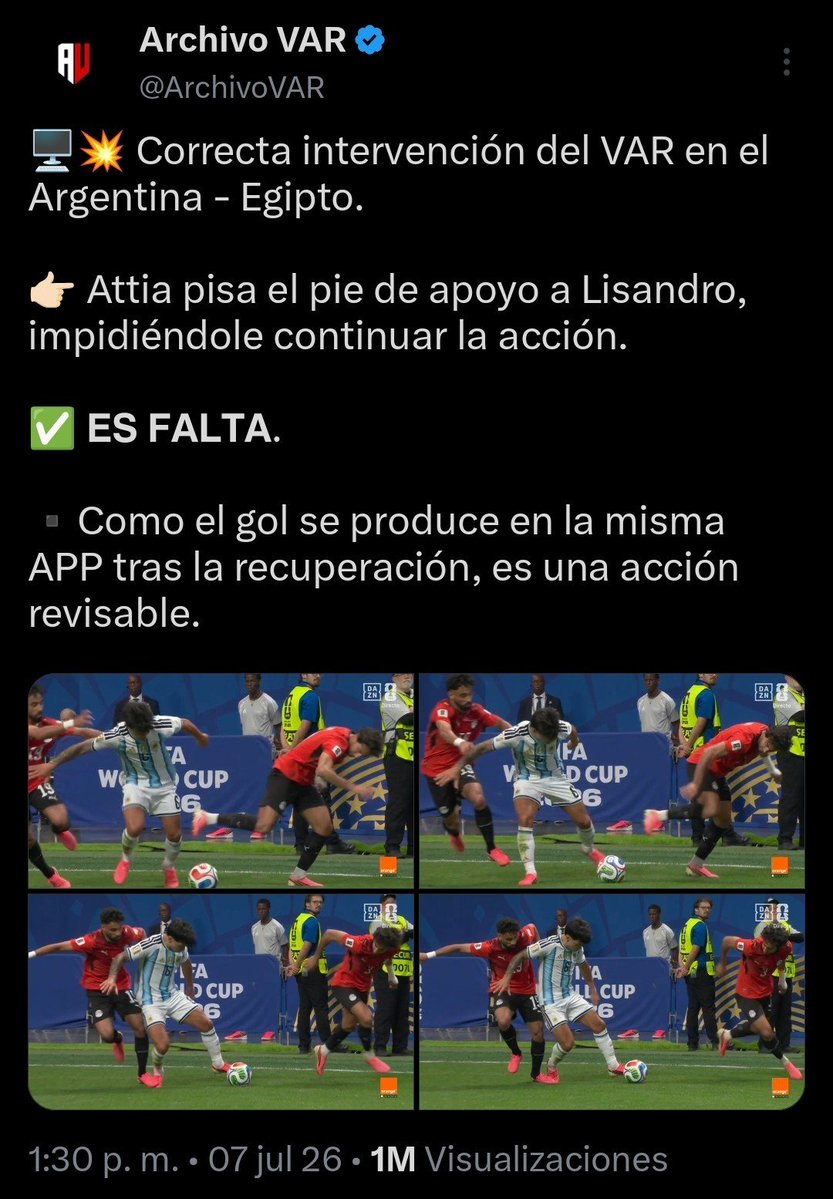 JCSORUCO9's tweet photo. @Talaverso Es la misma APP porque Egipto recupera luego de la falta y no pierde la posesión hasta el gol. https://t.co/oE62Ph8W6w