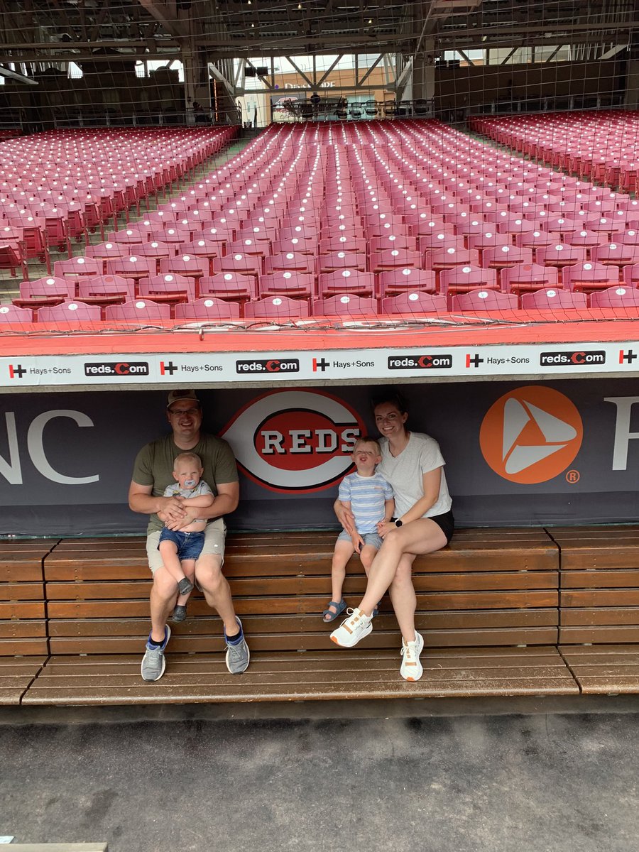LukeBeyer6's tweet photo. Loved our @Reds baseball tour today! Heading to the game tonight to see a pitchers dual. Hoping to head to the game Thursday also! @RedHotRedsPod https://t.co/eFhQWVSZcd