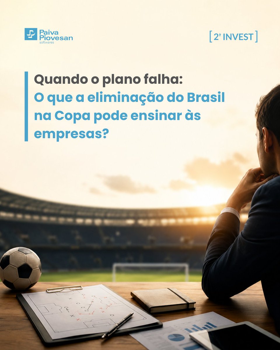 paivapiovesan's tweet photo. ⚽ A eliminação do Brasil na Copa deixa uma lição importante para qualquer empresa. Quando o plano falha, insistir no erro custa caro.

Julho é o momento ideal para revisar estratégias.

Saiba mais: https://t.co/nuHhYbi5SY

#Gestão #Planejamento #Estratégia #NEXTFinance #Copa2026 https://t.co/M8UjL9BOMi