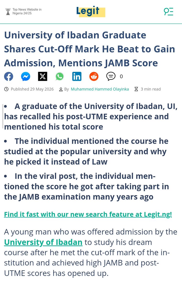 creative_yua's tweet photo. I didn't realize Legit NG published a piece about this post I wrote sometime in April.

I was just scrolling through Google when I came across the publication. I've had several of my posts talked about by different blogs already but what's fascinating about this particular one is that it wasn't a viral post.

In fact, the post didn't really move when I made it, because I hadn't been gaining much traction then. It's even around 158 views presently.

Yet, it was noticed by Legit NG.

This goes to show that, no matter how low your impressions may be, there are actually people noticing your posts.

So, this is to tell everyone out there to keep posting. Keep creating. Keep sharing your thoughts. Keep sharing your experiences.

Never be discouraged by low views.
You don't know which post will bring your online breakthrough. It may even bring a brand deal you never imagined.

Just keep creating and sharing your truths.
And just make sure not to defame anyone.