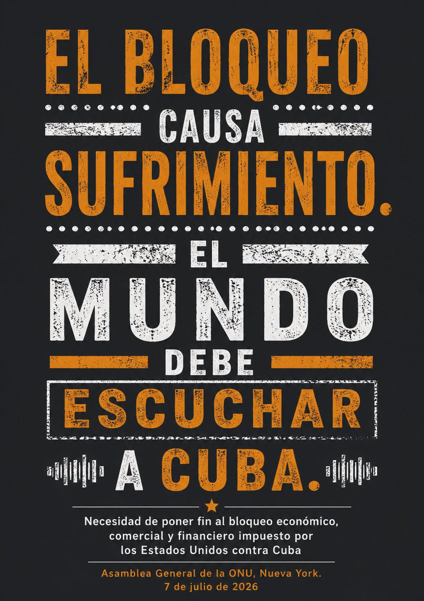 AIglesiasreyes's tweet photo. #CubaEstáFirme aunque EE.UU. continúa su atropello. El inhumano bloqueo nos afecta a todos.
#CubaNoEsUnaAmenaza, el bloqueo sí.
Una vez más el mundo reconoce que es un abuso, viola lo elemental del derecho internacional. Viola a un pueblo por defender su destino soberano.
#Cuba https://t.co/qq7mT8a1OJ