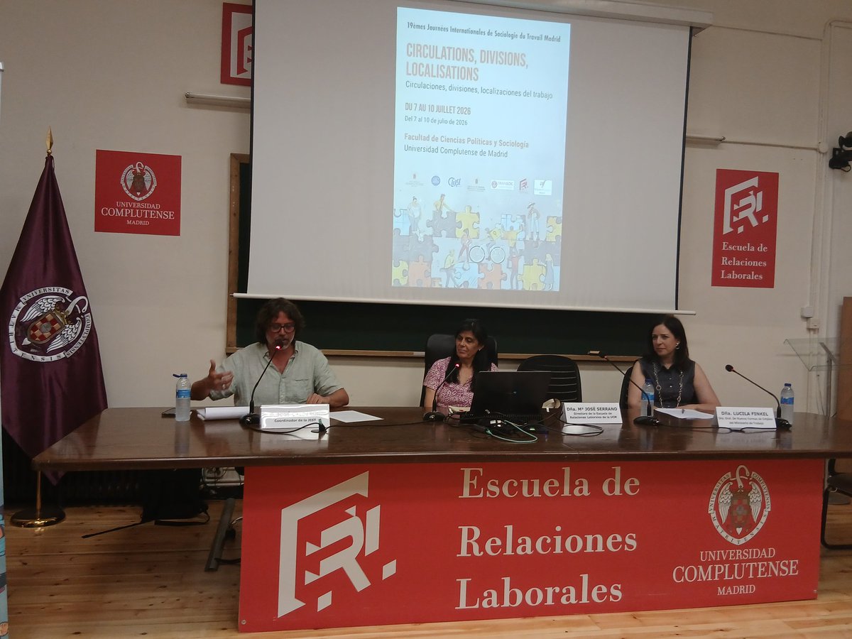 Begoa46's tweet photo. Inauguración de las Jornadas Internacionales de Sociología del Trabajo. @cuadernos_de @revista_la22264 https://t.co/jqUcHONkaU