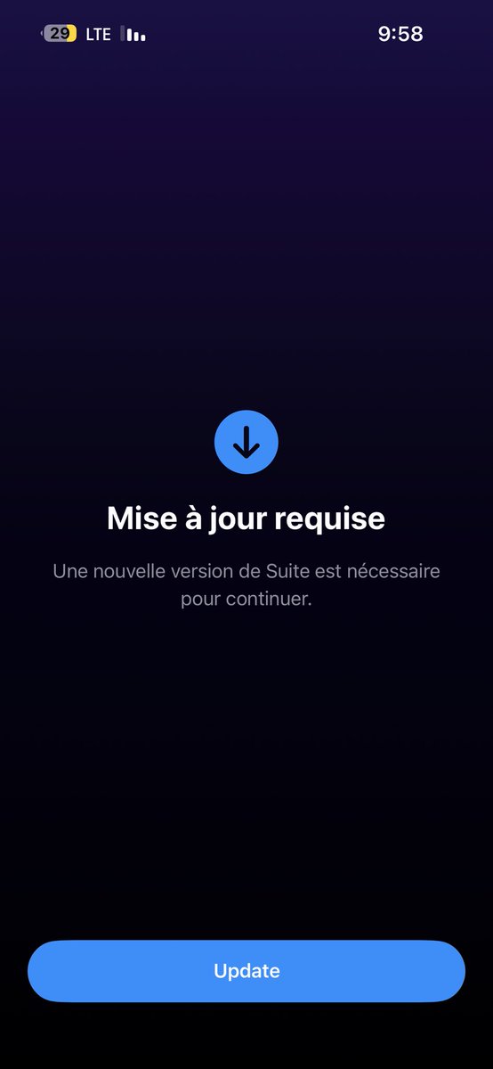 G7eeM99's tweet photo. @suitetvapp I downloaded the app today and i sign in now when i open the app it is looking like this also when i press update it send to website showing the website  for you , why ? 
Please see my problem because ur the nearest app to tv time . https://t.co/gNuN2pYTxz