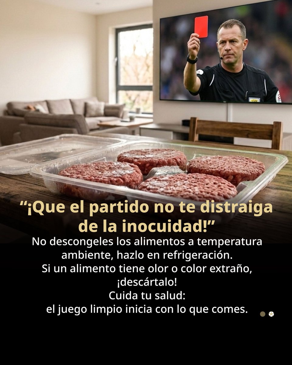 SaludGobPue's tweet photo. Dejar alimentos más de 2 horas fuera del refri es tarjeta roja. El @Gob_Puebla te recuerda que no lavar utensilios entre usos puede contaminar tu comida. Sigue las reglas de #COFEPRIS y asegura que tu #Salud mantenga el juego limpio en la mesa. 🧼

#PorAmorAPuebla https://t.co/snXtdCbm4d
