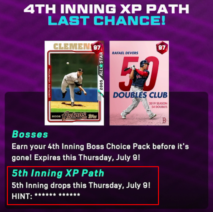 FeelThatPuIse's tweet photo. We have a New Hint for the 5th Inning Bosses. My Guess is Stable Server

#MLBTheShow https://t.co/ePcgBM6Ugo