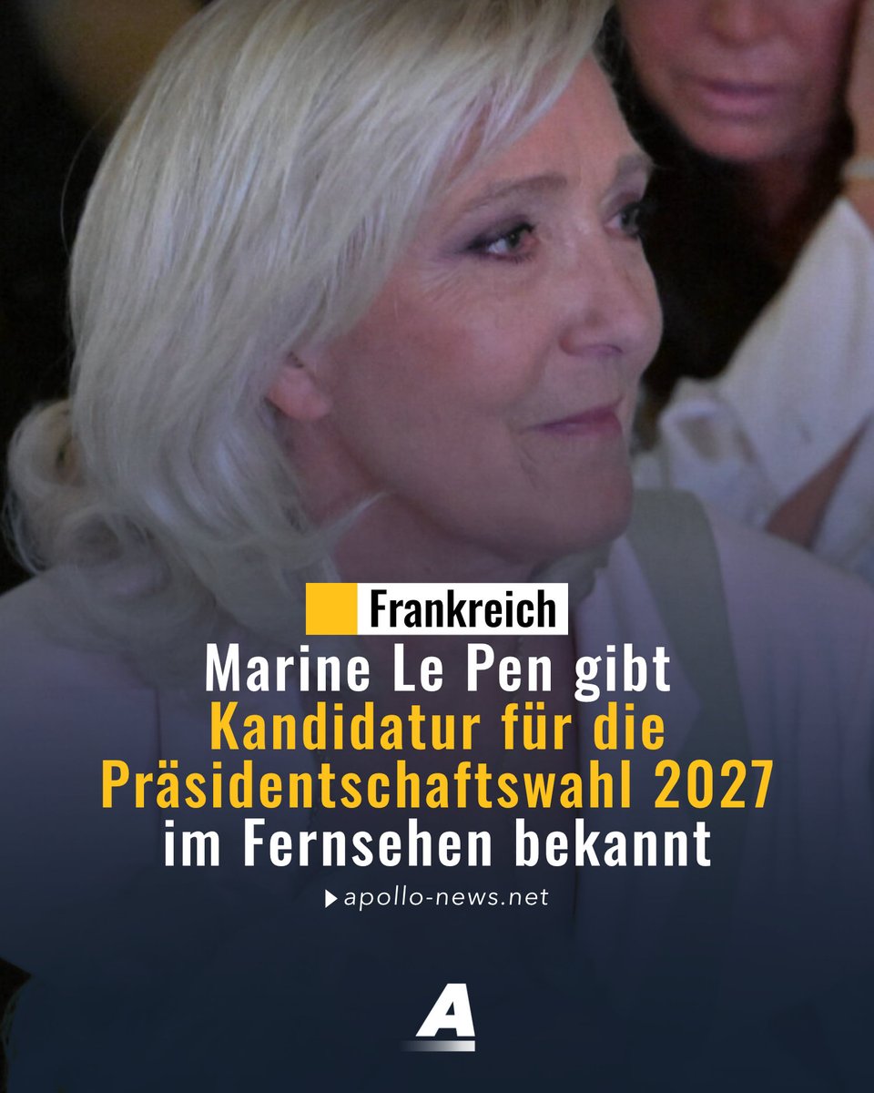 apollo_news_de's tweet photo. Marine Le Pen wurde auch in zweiter Instanz nicht vom Vorwurf der Veruntreuung freigesprochen. Ihre Strafe wurde allerdings drastisch verkürzt, sodass sie 2027 zur Präsidentschaftswahl antreten darf. Diese Kandidatur hat sie am Dienstagabend im Fernsehen bekannt gegeben.

https://t.co/NbyToexkSr