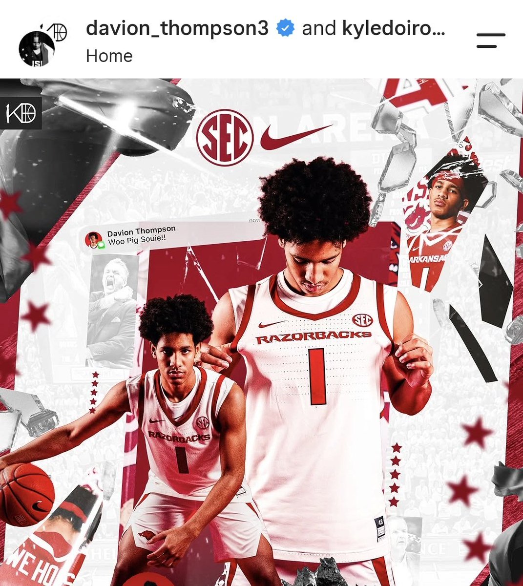 ARHoopScoop's tweet photo. 2027 5⭐️ Arkansas commit Davion Thompson @Davion_t9 is set to lead 17U Meanstreets into battle this week @ Nike EYBL session 4 in Las Vegas w/goal of reaching Nike Peach Jam next week ... first game is 7 p.m. CT tomorrow (Wed, July 8) vs. PG Elite ... https://t.co/XL1LG7rCFA