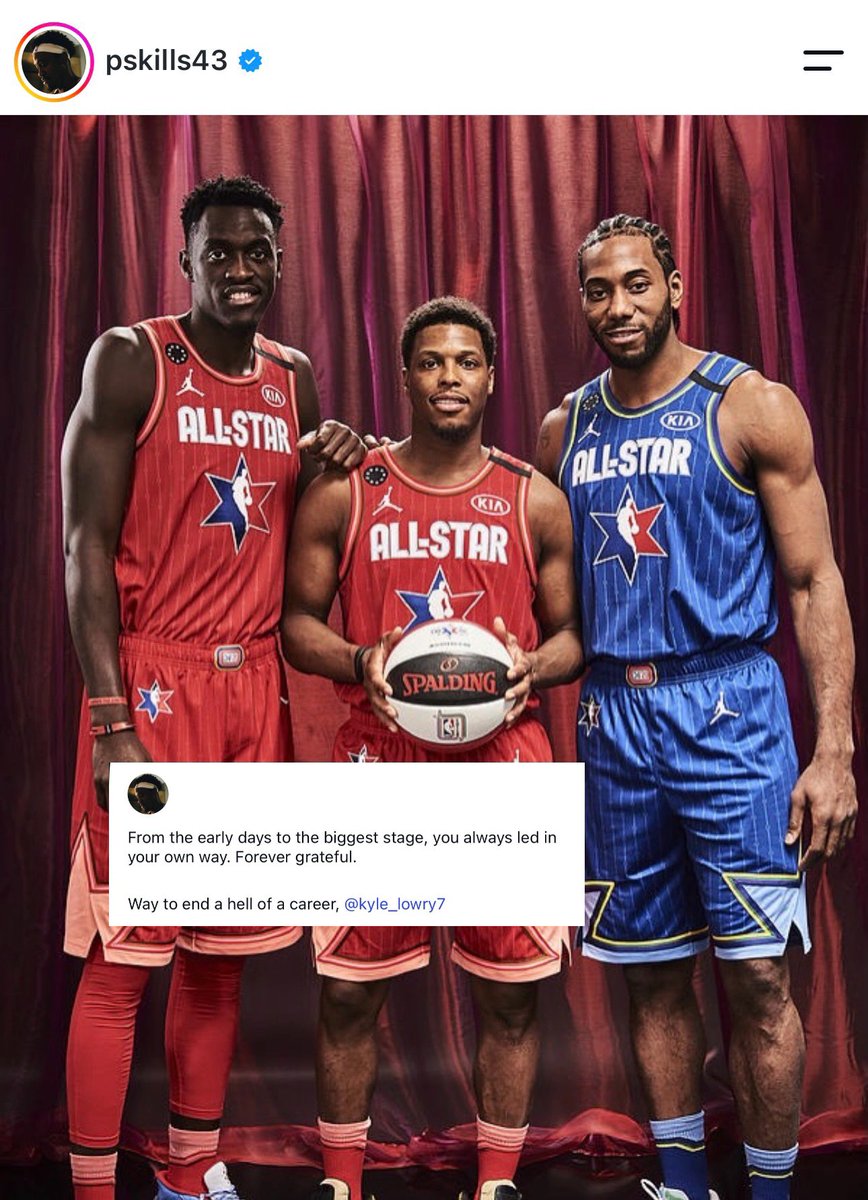 OmerOsman200's tweet photo. Pascal Siakam showing love to his former teammate Kyle Lowry. 🥺❤️

“From the early days to the biggest stage, you always led in your own way. Forever grateful.”

“Way to end a hell of a career” https://t.co/zZcW02KHUf