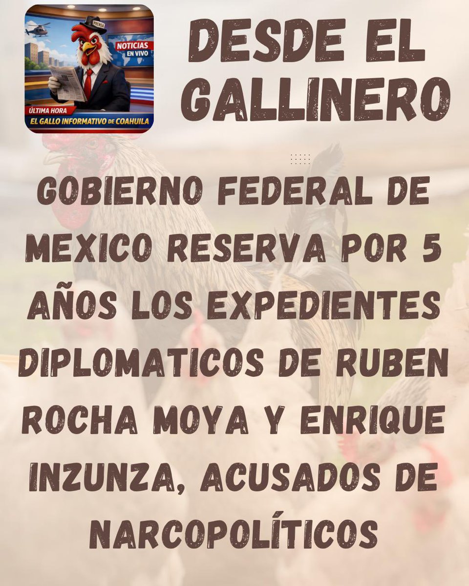 Galloinforma's tweet photo. La Secretaría de Relaciones Exteriores de México reservó por 5 años la información contenida en los expedientes diplomáticos de los políticos morenistas acusados de narcopolíticos por lo que no podremos saber si se pidió la extradición o avances al respecto. https://t.co/4nC9WHA753