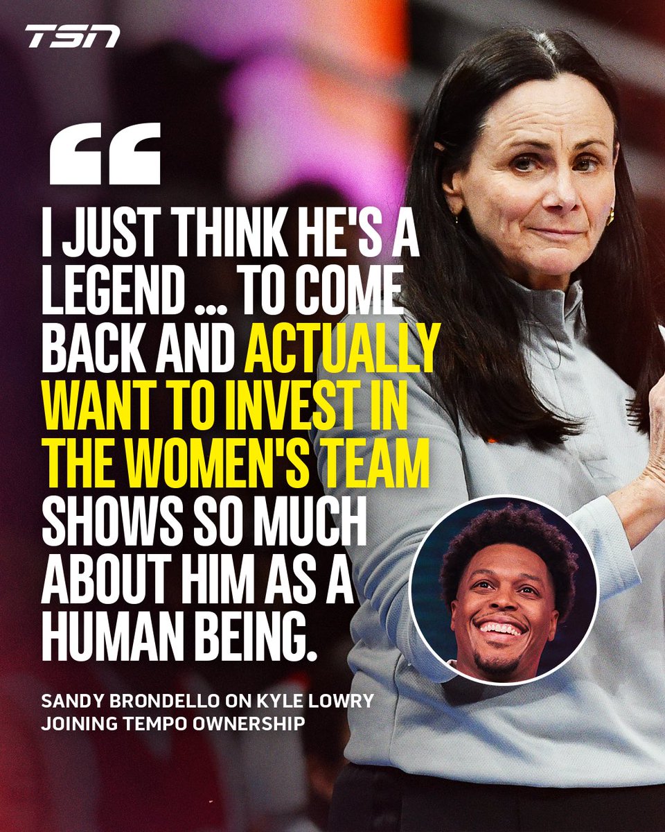 TSN_Sports's tweet photo. Tempo HC Sandy Brondello had high praise for Kyle Lowry when asked about joining the team’s ownership group!

(via: @chelsealeite) https://t.co/tw2a4wo0NW