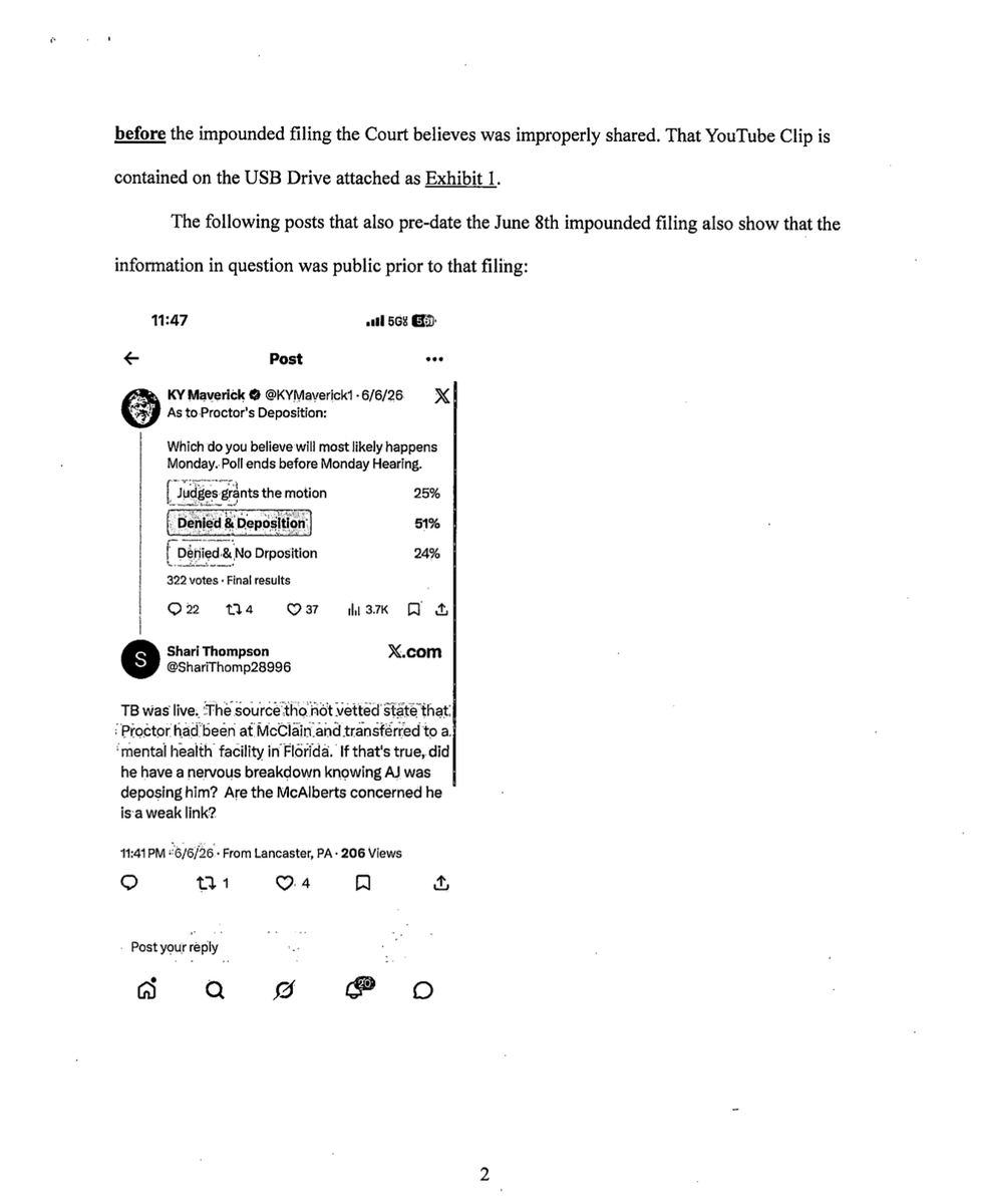 theginnyjamz's tweet photo. So Karen Read filed not one, but TWO separate "Emergency Motions to Correct the Record" - and each one relied on different tweets.

Think about that - of all the attorneys and people there that day that had to sign affidavits, Karen Read and her team are the only ones combing through Twitter, collecting posts and filing emergency motions asking the court to "correct the record" based on social media.

And let's pretend, just for the sake of argument, that Judge Gildea was wrong. Congratulations - way to tell the judge it was MOST DEFINITELY you and your attorneys leaking information at SOME point and one or all of you lied on your affidavits. 🤣

As for what Judge Gildea actually said nothing about it was off base. Everyone knows her games with social media and reminding the attorneys of their duty of candor was sorely needed given the history surrounding every single one of her cases.