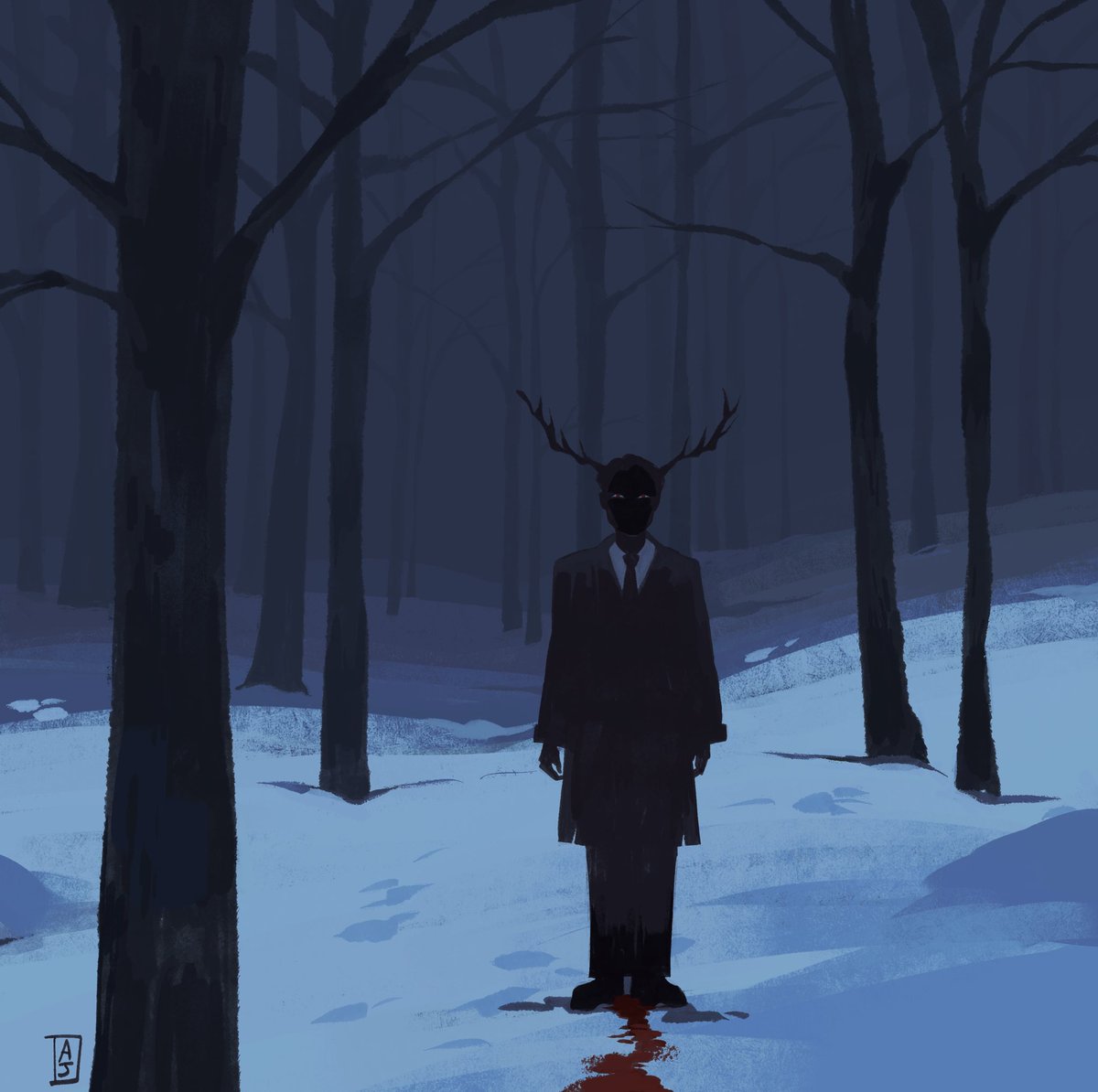 darkangelarmand's tweet photo. the stag in the woods #hannibal https://t.co/VpPl9tD0o5