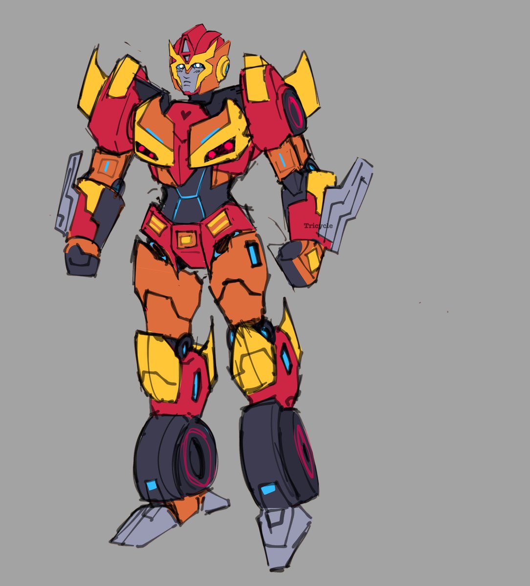 Tricycleprime_'s tweet photo. This is the full hotrod NOT RODIMUS YET
I think he's very cute
#transformersfanart #transformersrodimus #rodimustransformers #hotrodtransformers #transformershotrod https://t.co/pkgjIQ3pcI