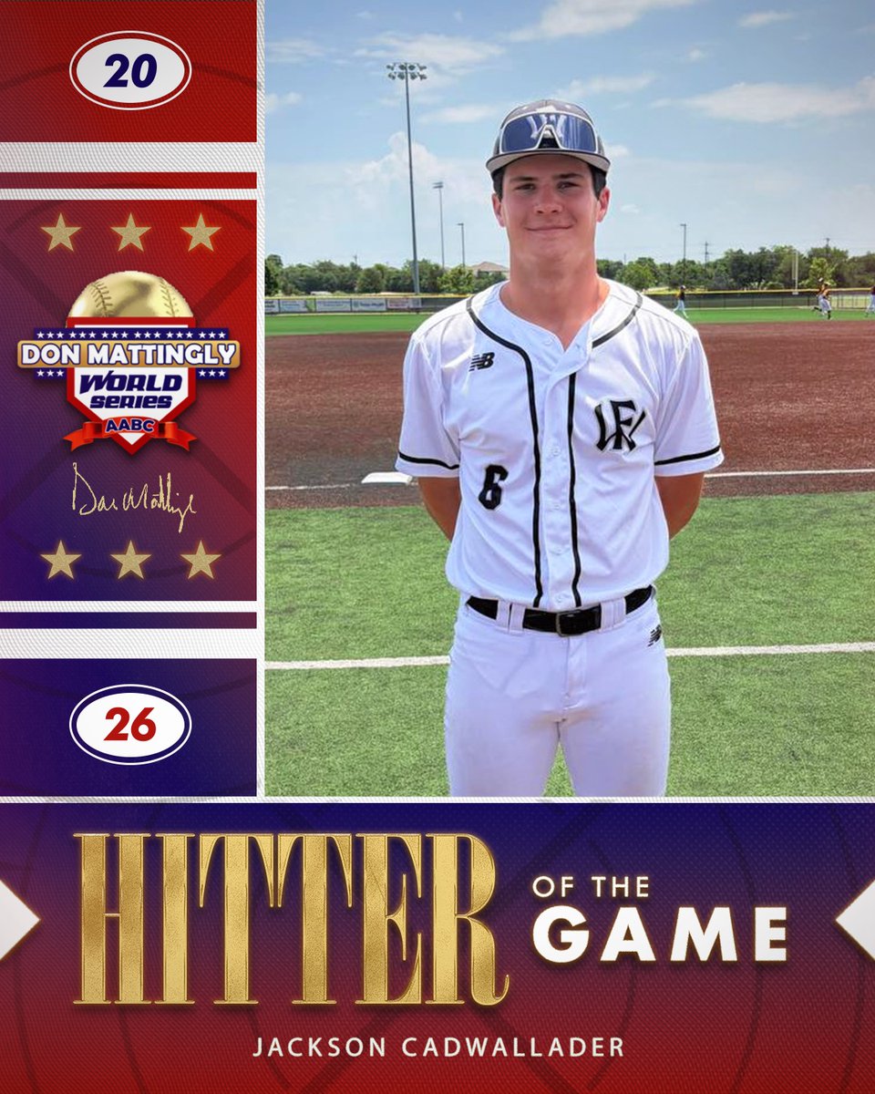 FiveToolTexas's tweet photo. #MattinglyWS F: @WowFactorRM2027 4, USA Prime DFW Rogers 3
PoG: @ChristEzra 3 IP, 2H, 0R, 6K 
Hitter: @Jackson_Caddy6 2-3, 2B, R https://t.co/IKlI86GJZu