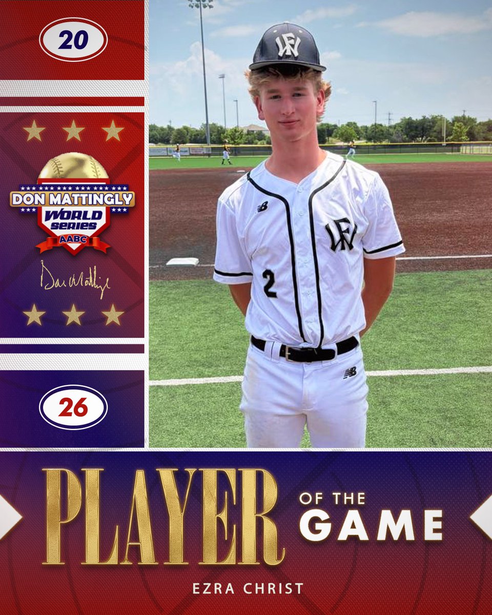FiveToolTexas's tweet photo. #MattinglyWS F: @WowFactorRM2027 4, USA Prime DFW Rogers 3
PoG: @ChristEzra 3 IP, 2H, 0R, 6K 
Hitter: @Jackson_Caddy6 2-3, 2B, R https://t.co/IKlI86GJZu