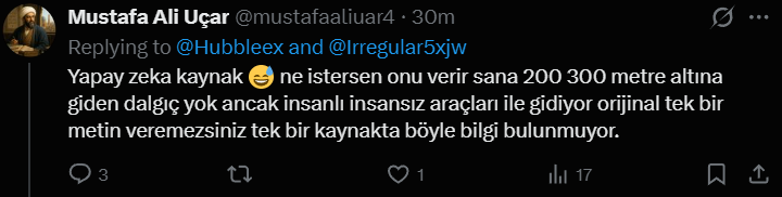Hubbleex's tweet photo. Yapay zeka kaynak olamaz ! o ne istersen onu verir diyip sonra da yapay zekadan bana cevap yazan kamil 😂@mustafaaliuar4 https://t.co/29U3NrHf7J