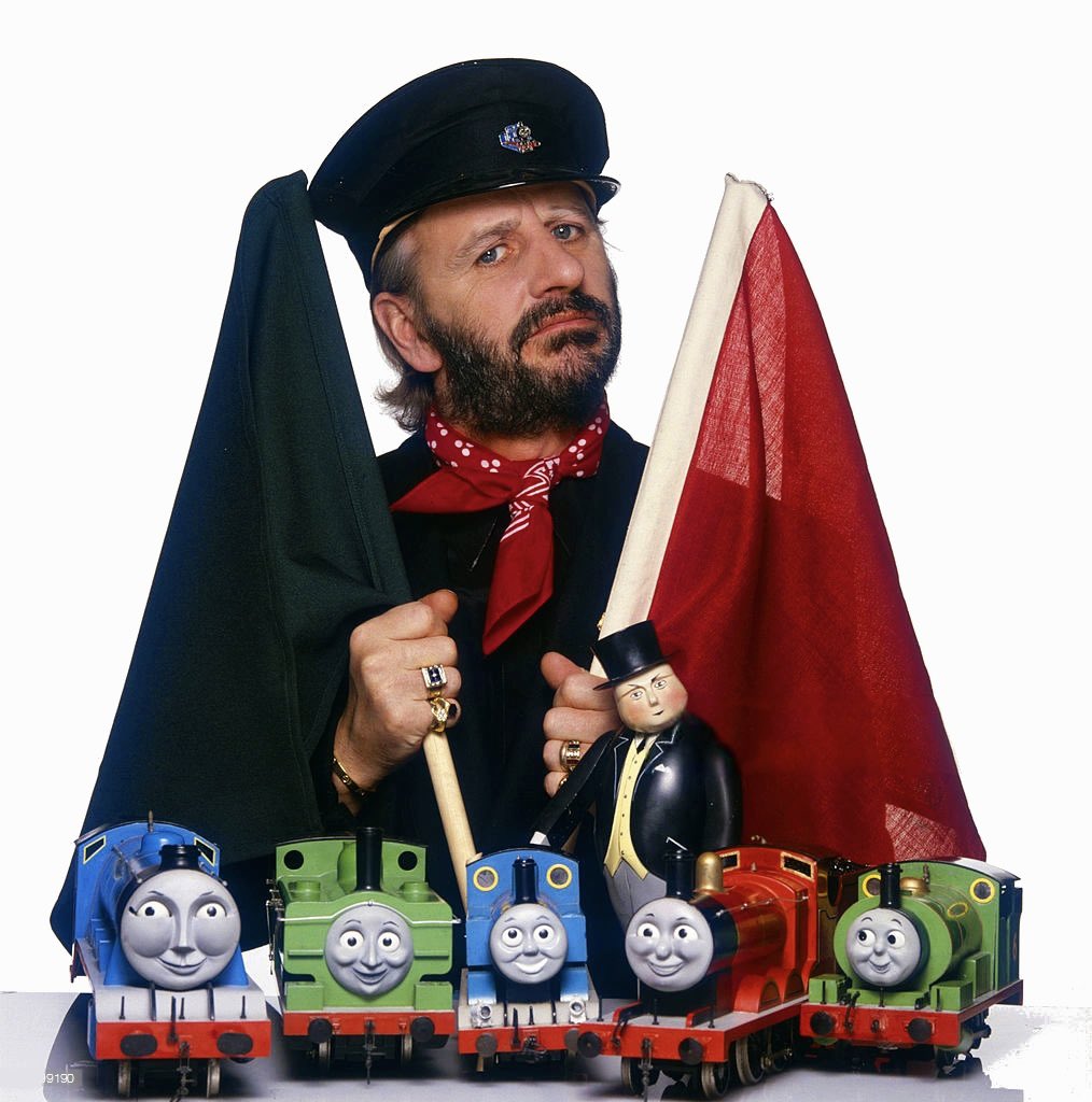 CraigSTomastik's tweet photo. Wishing a Happy Birthday to @thebeatles Drummer & beloved Narrator of Seasons 1 & 2 of @ThomasFriends as @ShiningTimeOFCL's Mr. Conductor, @ringostarrmusic!!! #PeaceAndLove #TheBeatles #ThomasAndFriends #TTTE #ShiningTimeStation #MrConductor https://t.co/2XmOuYemIO